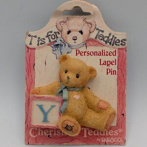 Cherished Teddies Letter "Y" Personalized Lapel Pin (203297Y) 1996